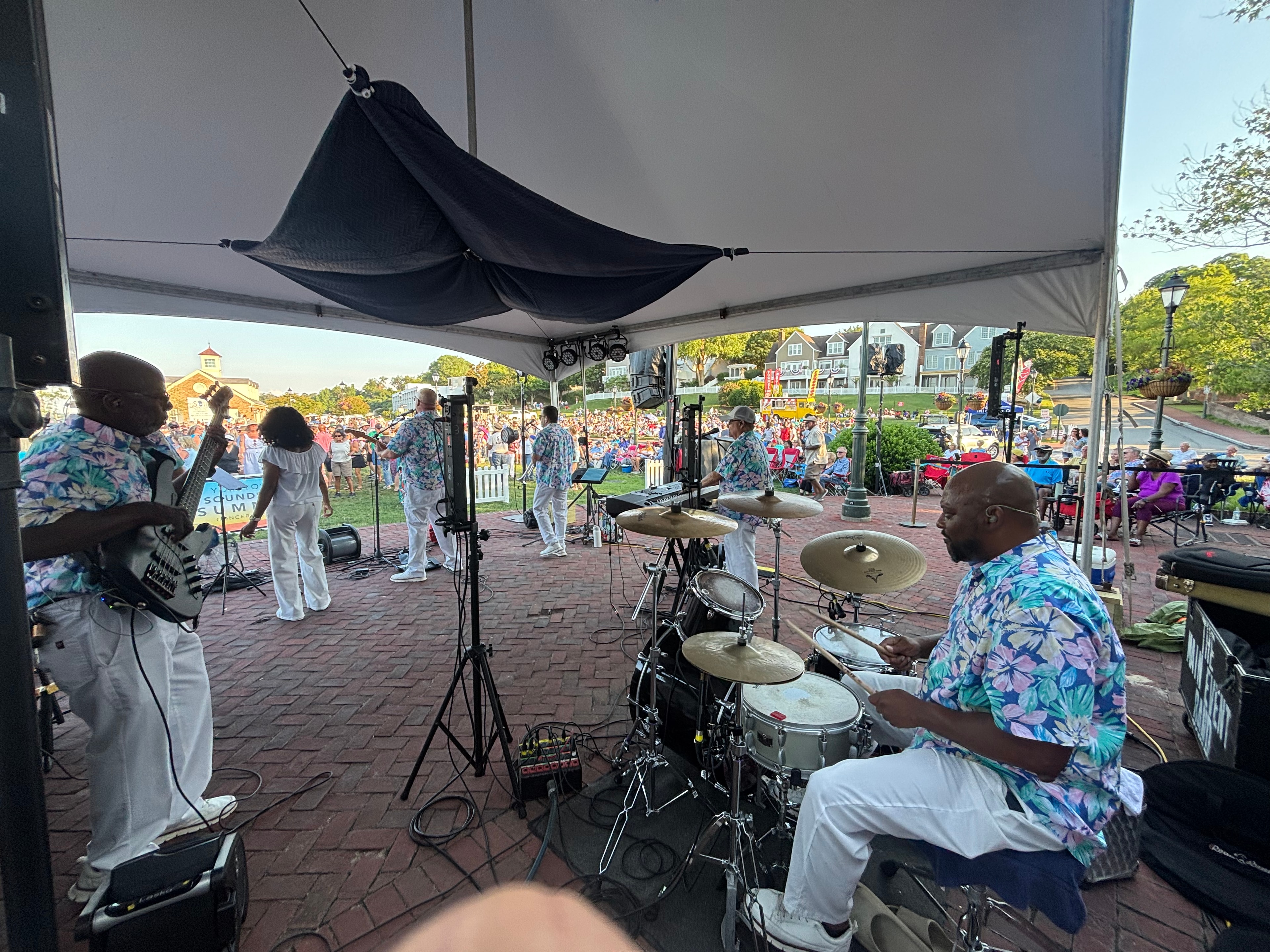The Main Event Band on stage in Yorktown, VA